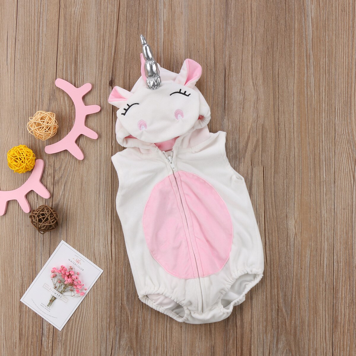 Ropa de otoño-invierno para recién nacidos y niñas, ropa con capucha con cremallera de unicornio, Mono para niño, ropa de bebé