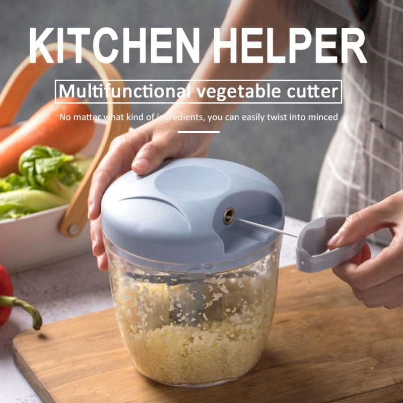 1 Pcs Manual Food Cutter Crusher Press Manual Food Cutter Processor For Fruit Vegetables Meat Kitchen Tool Mini Food Chopper