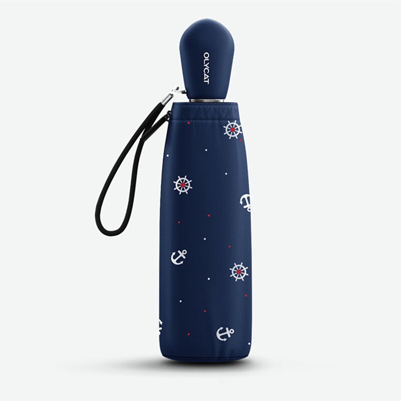 Olycat Mini Leuke Zeilboot Stijl Super Pocket Paraplu Vijf Opvouwbare Paraplu Kinderen En Vrouwen Opvouwbare Paraplu