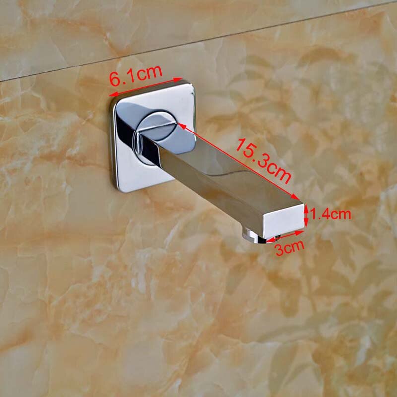 Wall Mounted Shower Faucet Below Spout Chrome Finished Concealed Bath &amp; Shower Spout