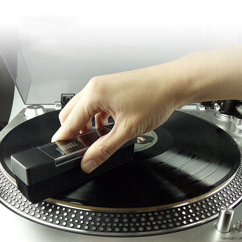 1 set vinyl-schallplatten-reinigungsbürsten-set, antistatisch, lp-schallplattenspieler-reiniger, staubentferner, staubdichte dvd-elektrostatikbürste