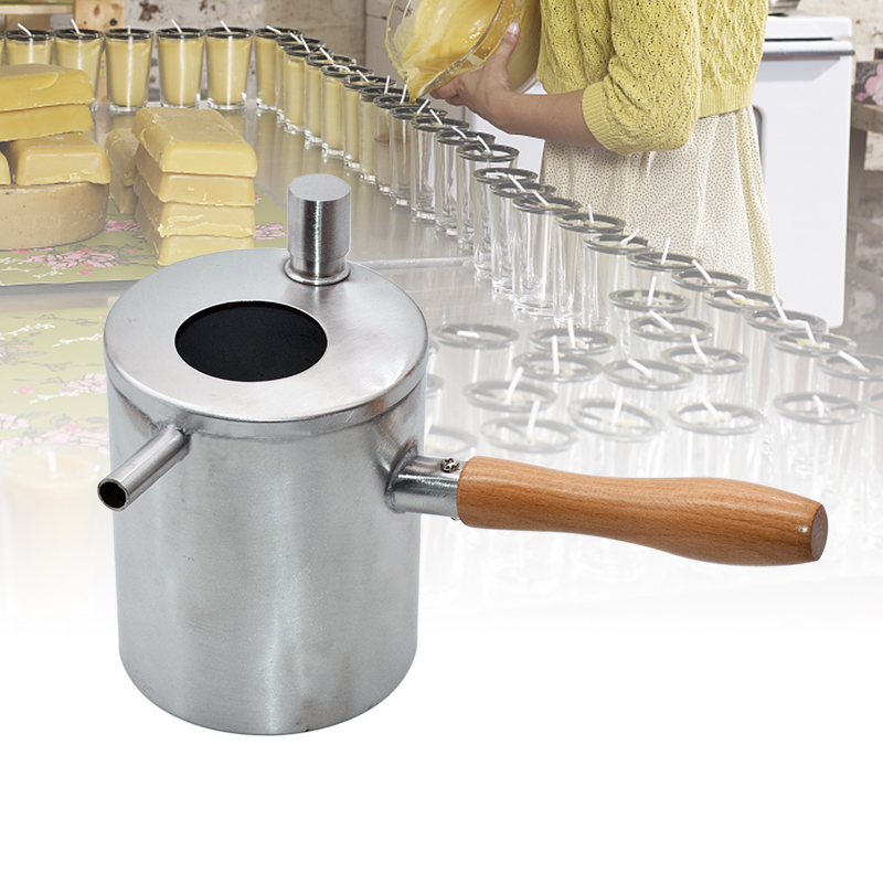 Fundidor de cera de vela crisol de olla de acero inoxidable sirviendo olla apicultura herramienta vela de cera de apicultura de la herramienta