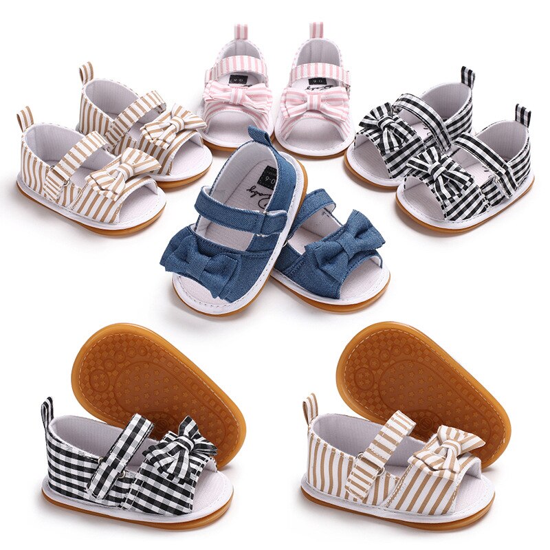 Newborn Shoes canvas Toddler Infant baby girl sandals soft bottom First Walker C473 4colors TX02