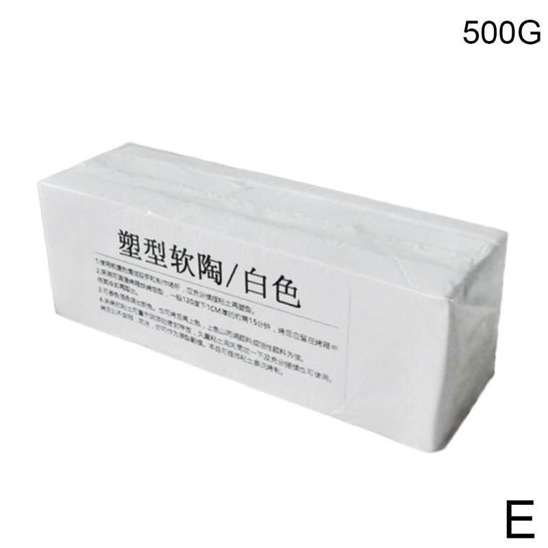 Arcilla polimérica de cerámica blanda para modelar, arcilla polimérica hecha a mano de , 500g, color negro, gris y blanco: Blanco