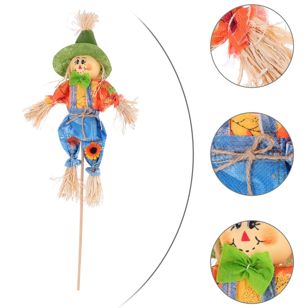 Cute Autumn Garden Scarecrow Lovely Scarecrow Decor Halloween Decoration Party Supplies Photography Props For Garden Home Yard