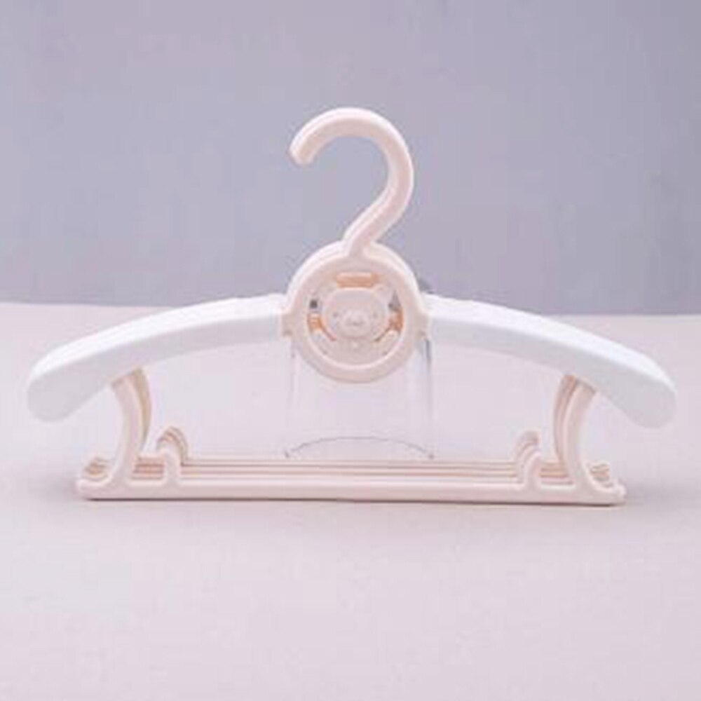 Perchas de ropa de bebé coloridas, tendedero al aire libre de plástico para niños, ropa de niños, abrigo, armario organizador, traje de ropa: apricot and white
