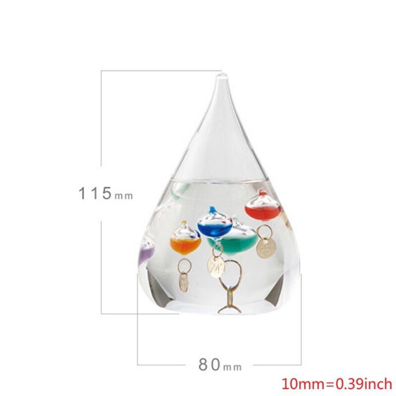 Termómetro de Galileo para niños, botella de predicción del tiempo, decoración creativa para Ciencia y juguetes educativos