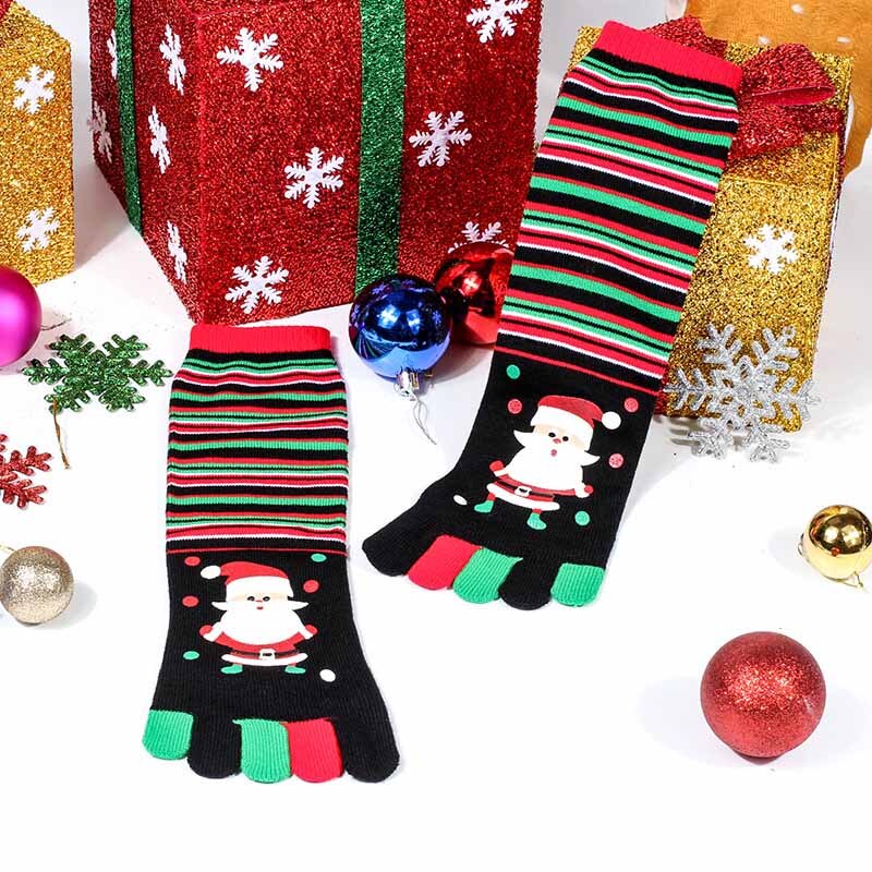 , calcetines de dedos de los pies, calcetines de Navidad para hombres y mujeres, recién llegados, calcetines divertidos informales de Carnaval Unisex, calcetines transpirables Sokken: Black 2