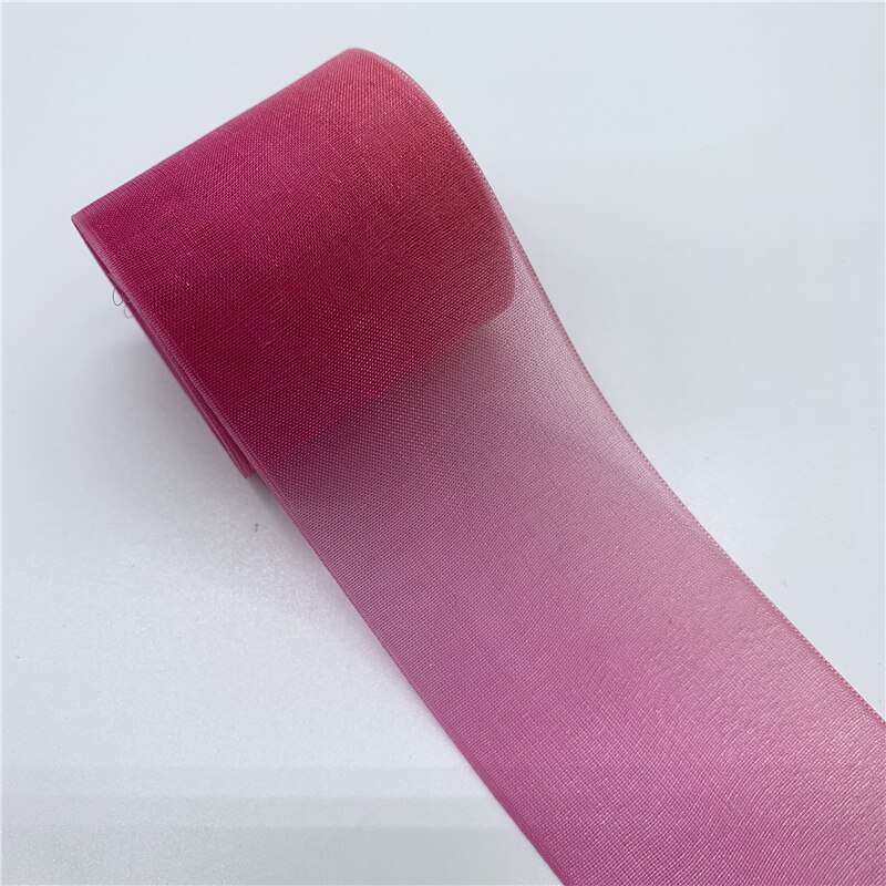 5 Yards/Lot 38mm Kerst Lint Organza Regenboog Lint Handgemaakte Boog Voor Bruiloft Kerst Decoratie DIY Wikkelen Ambachten: 06