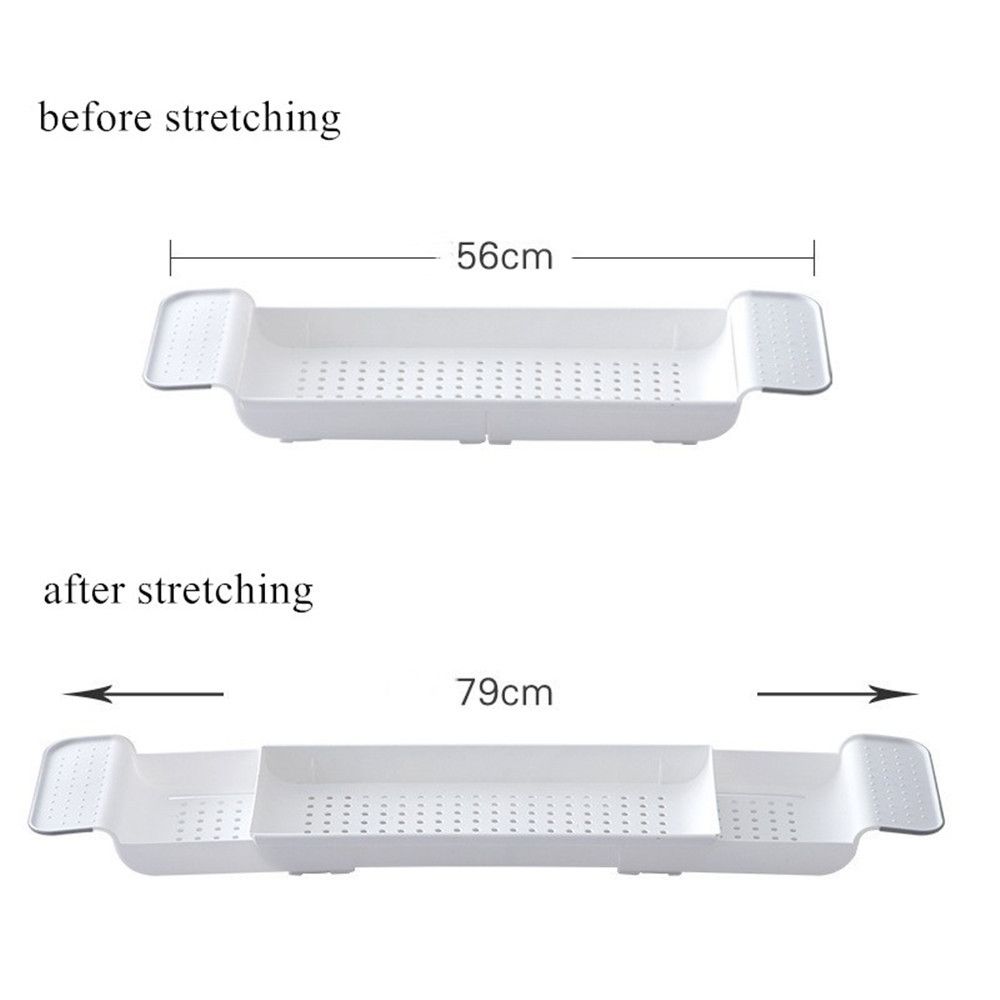 Organizer Bathroom Organizer Retractable Shelf Bathtub Storage Rack Bathtub Tray Bathroom Drain Rack Bathtub Shelf