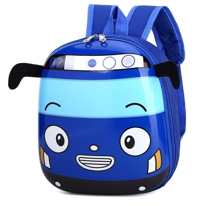 Kid's Cartoon 3D Car Shape School Backpack Kindergarten Bookbag for Boys Girls: Blue