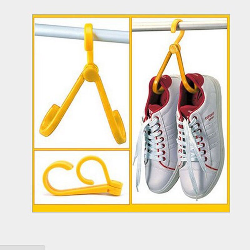 Portable Shoes Hanger Foldable Rotatable Mini Clothes Hanger Pothook Drying Rack airer