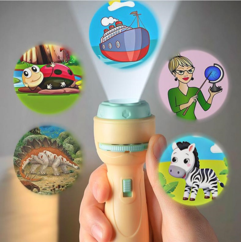 Projectorzaklamp Vroeg onderwijs educatieve ontwikkeling speelgoed kinderverlichting lichtgevende speelgoed cartoon patroon projector