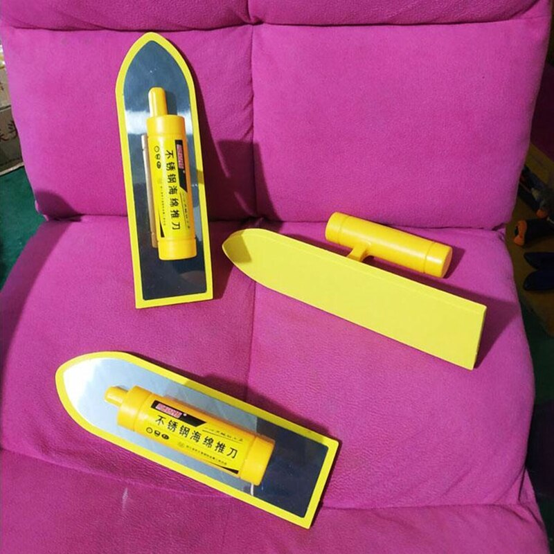 Stainless Steel Notch Tile Trowel Lightweight Hand Trowel Plastering Sponge