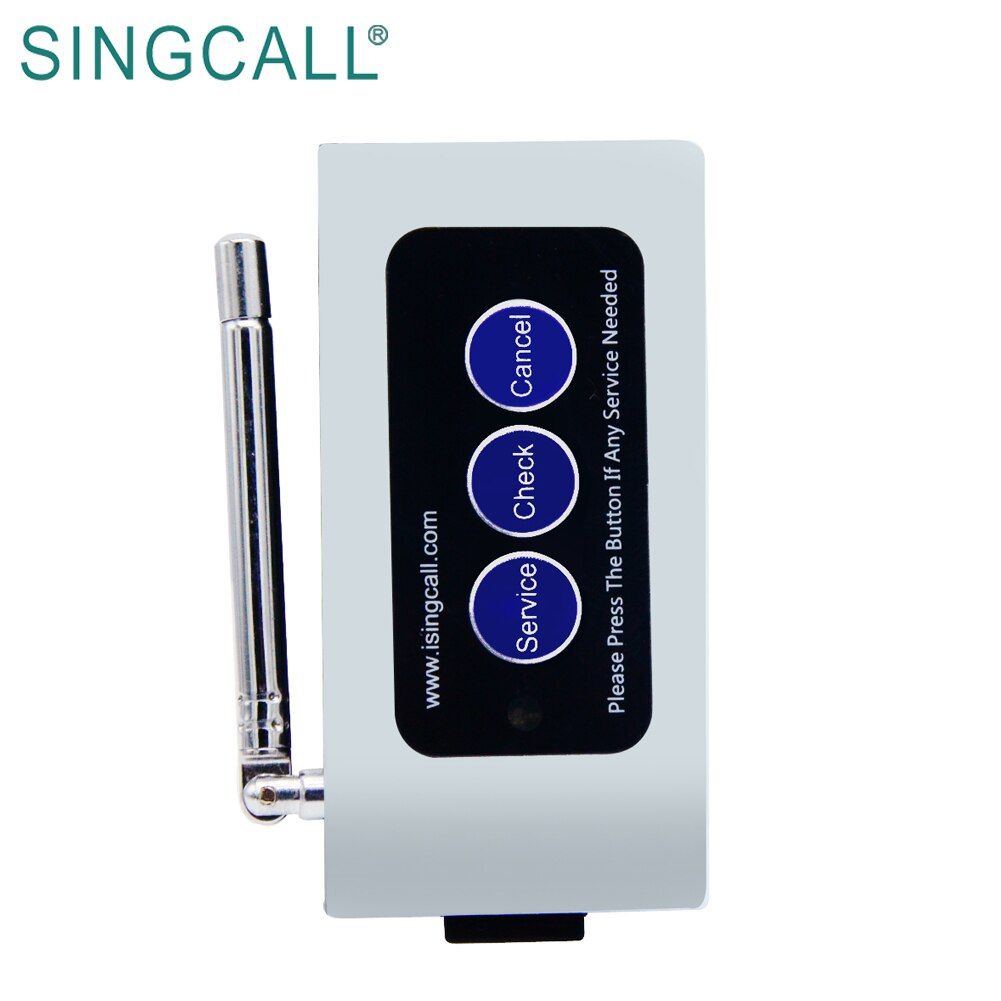 SINGCALL Wireless Calling System Can be Fixed on the Desktop Wall, Strong Signal Caller APE830 White