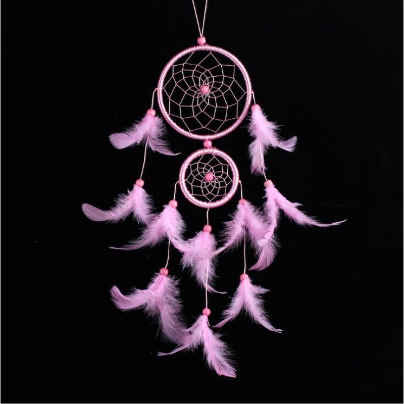 atrapasueños decoración de la habitación tejido de plumas atrapar el ángulo del sueño atrapasueños campanas de viento mascota religiosa de estilo indio