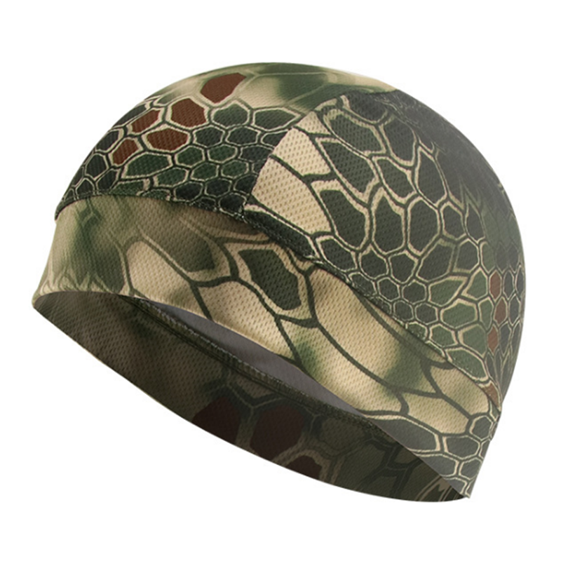 Motorfiets Python Camouflage Gezichtsmasker BL Cool Bivakmuts Winddicht Ademend Biker Racing Cap Onder Helm Beanie Inner Cap: green