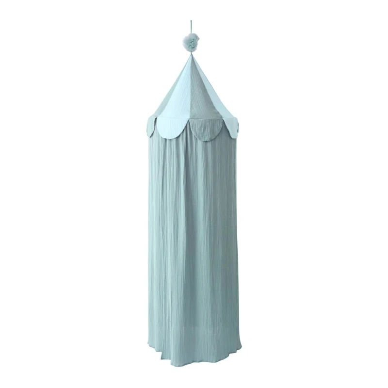 INS Nordic Baby Bed Play Tent Anti Mosquito Cotton Baby Canopy Mosquito Net Princess Bed Canopy Girls Room Decoration Bed Canopy: GRAY