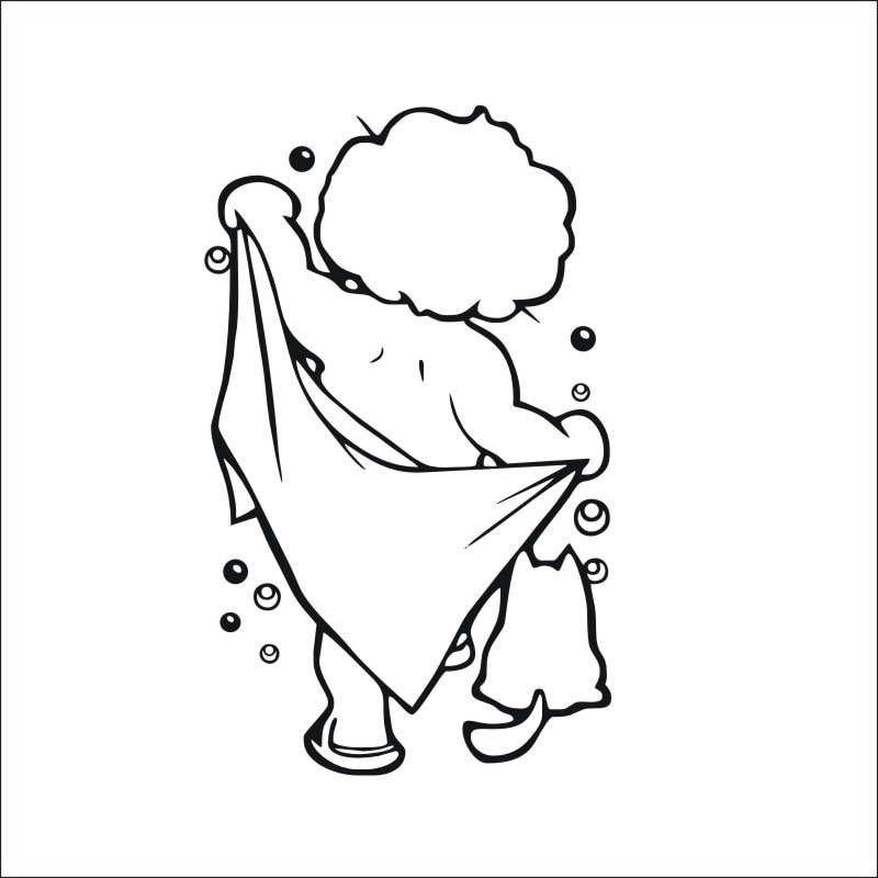 Baby Douche Muursticker Home Decor Voor Badkamer Muurstickers Voor Kinderkamer Kinderkamer Party Decoratie