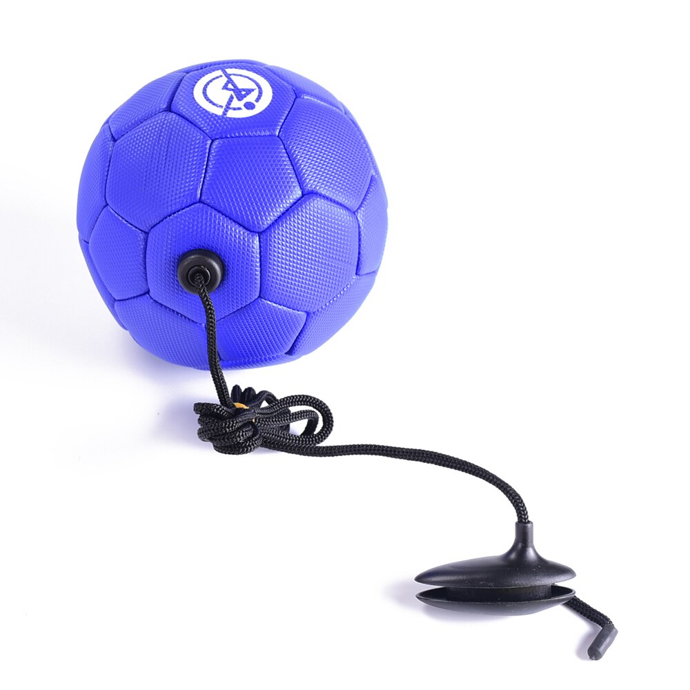 FußBall Ausbildung Ball trete FußBall Ball TPU Größe 2 Seil berühren Solo Kickwith Schnur Anfänger Trainer Praxis Gürtel: Blau