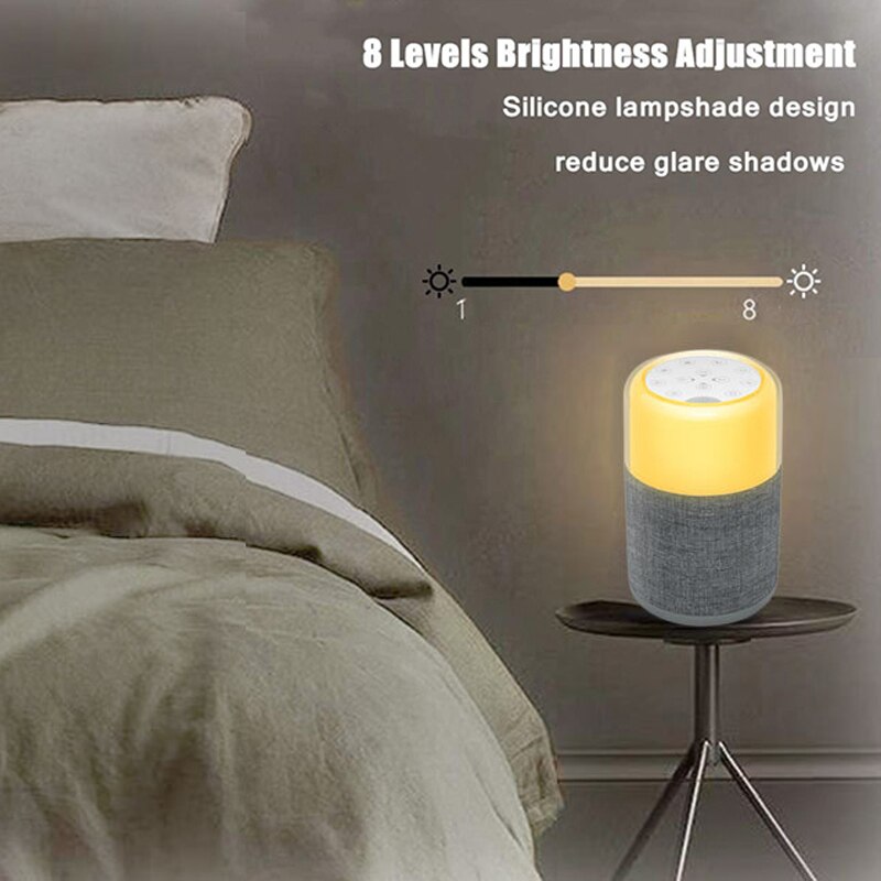 Smart Music White Noise Machine Voice Sensor Rechargeable Infant Therapy Sound Machine Sleeping Relaxation White Noise Generator