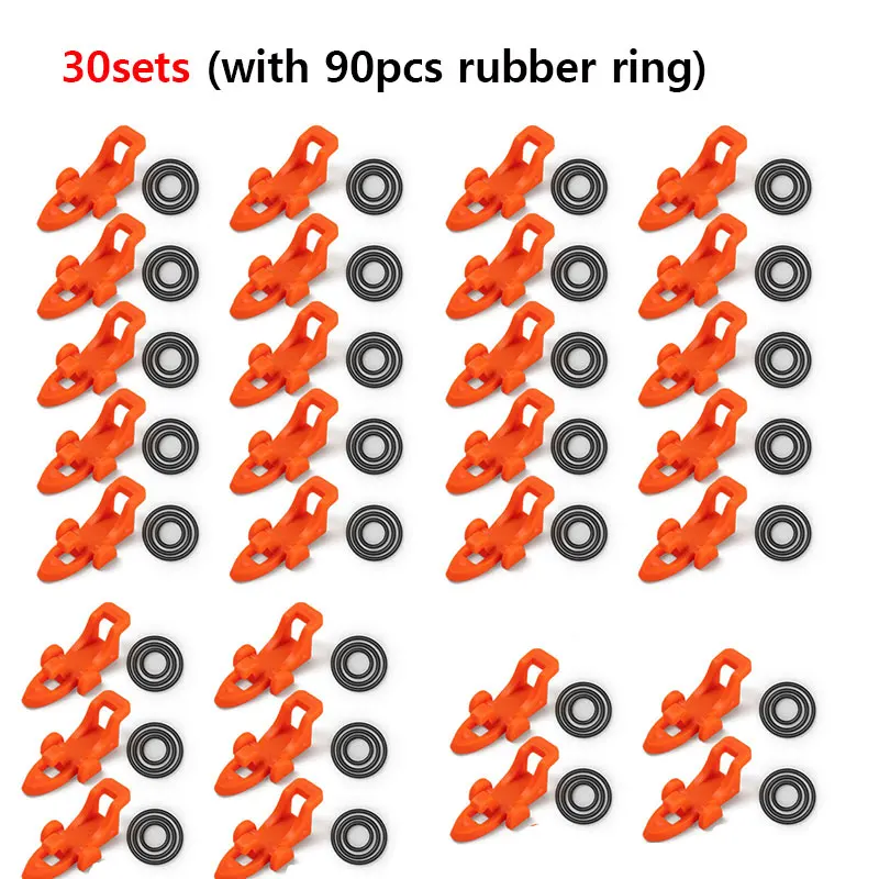 10-30pcs Fishing Rod Pole Hook Keeper Lure Bait Holder Lure Accessories Jig Hooks Safety Keeping Holder Fishing Tool: Orange