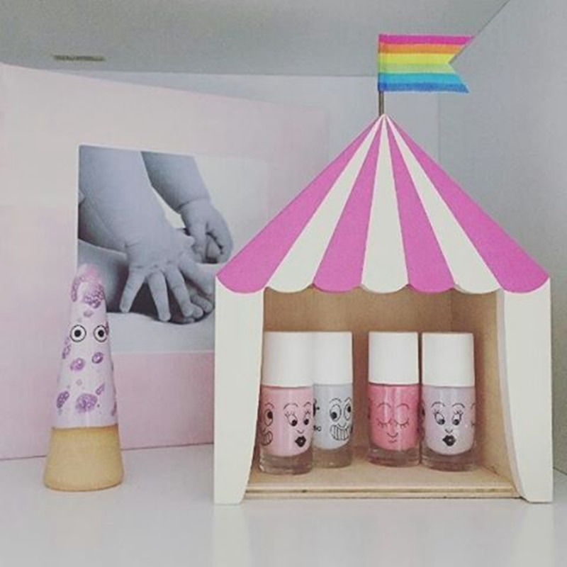 Ins Circus Wood House Storage Shelves Handmade Kids Bookends Wooden Ornaments Children Room Decoration Organization Wall Shelf