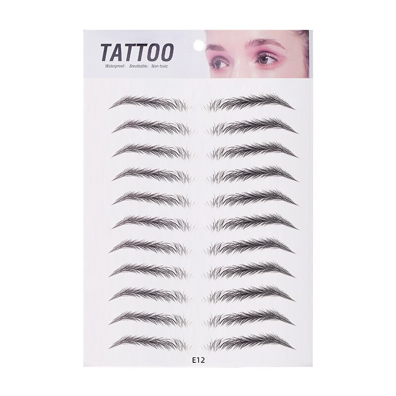 3d øjenbryn klistermærke bionisk bryn semi-permanent vandoverførsel vandtæt tatovering øjenbryn broderi øjenbryn patch makeup værktøjer: 13