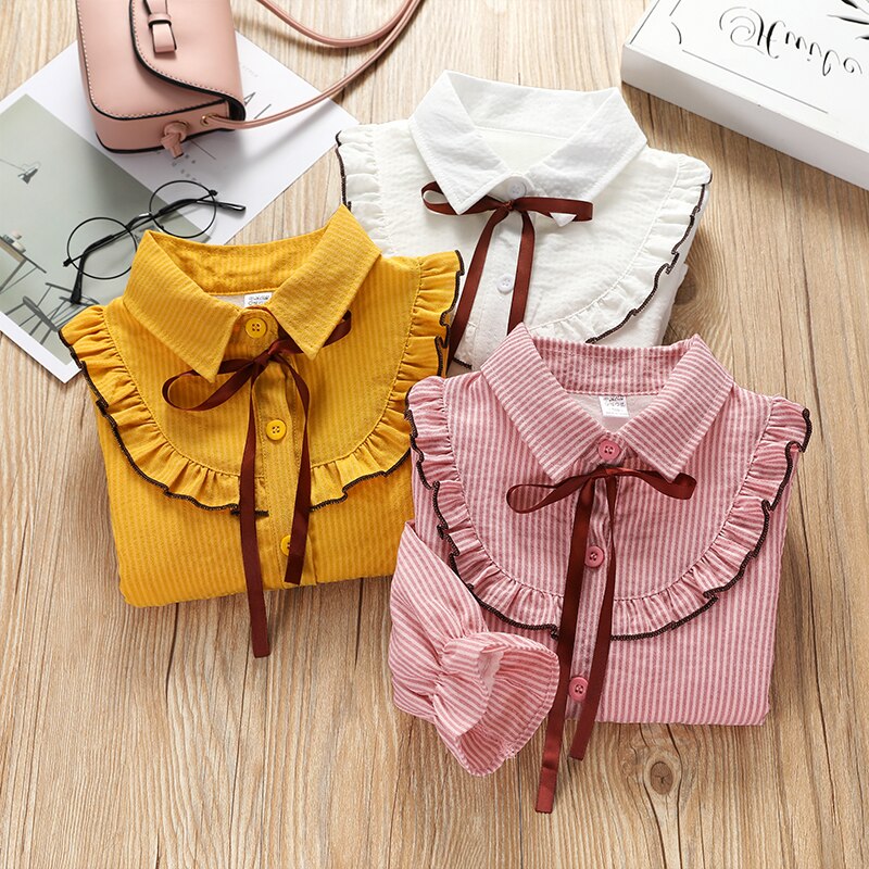 Chemises pour bébés filles | Chemises à rayures, épais et chaudes, en coton velours côtelé, en velours Plus, pour l'hiver, chemises pour enfants en bas âge
