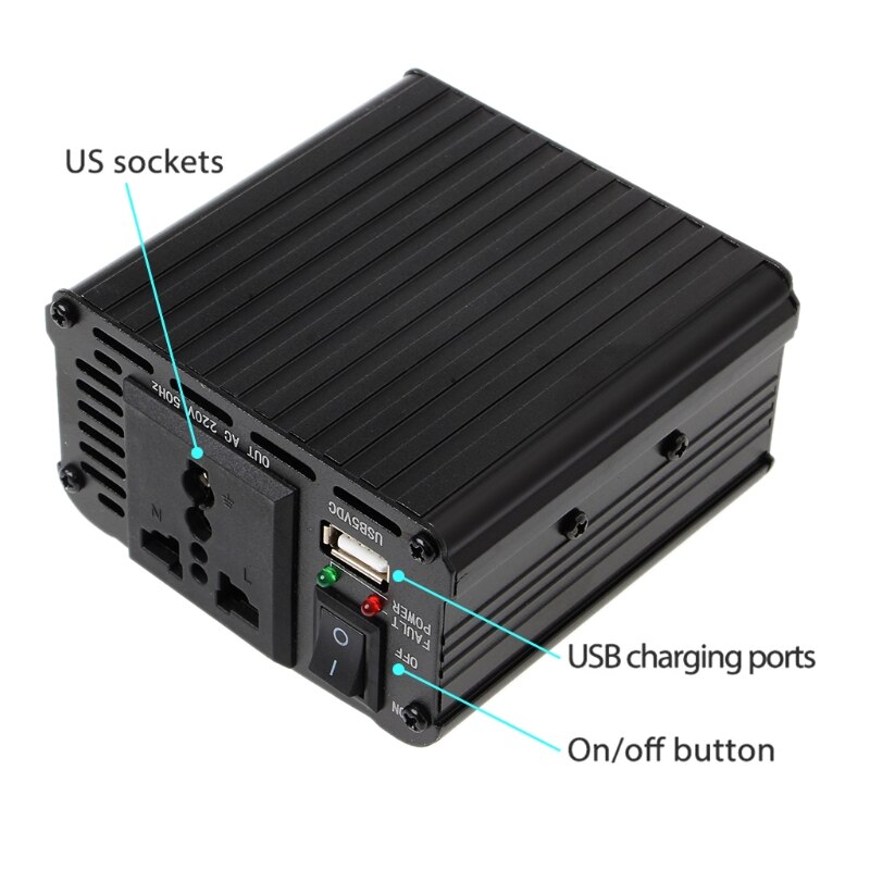 300w omvormers voor stroomomvormers  dc 12v to 220v ac-autoomvormers met autoadapter  u90c