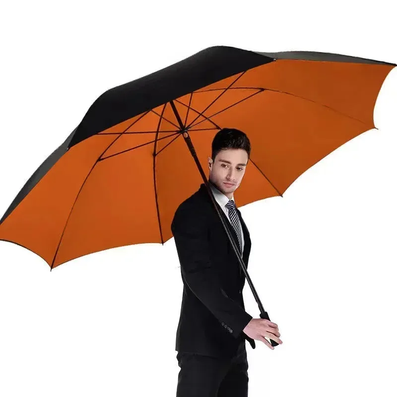 185 cm großer Golf-Regenschirm für Männer, manuell, langer Griff, beständig, UV-Schutz, Sonnenschirm, Schatten, Reise-Strandschirm, winddicht, stark