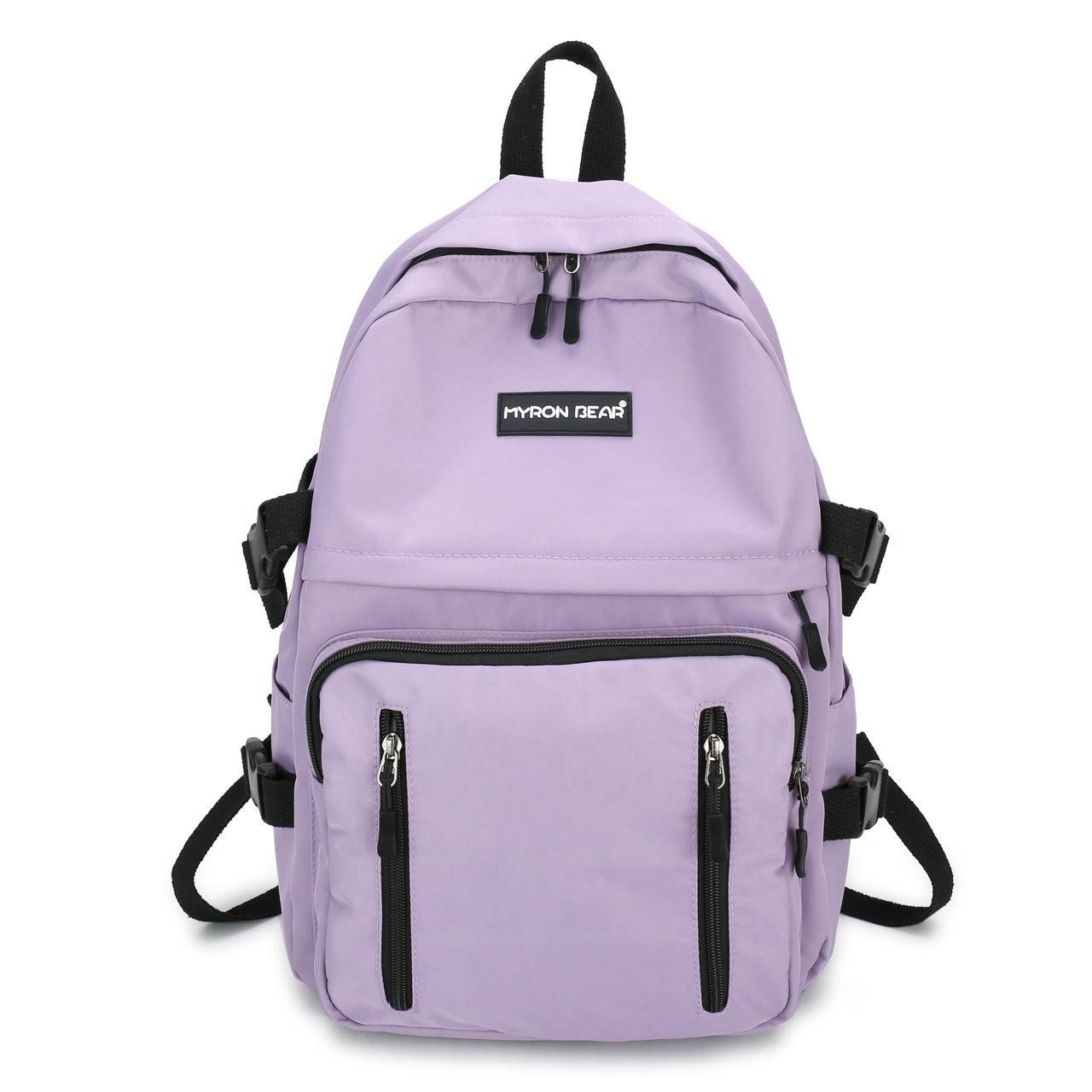 Mode Vrouwen Rugzak Japanse Nylon Waterdichte Reistas Grote Capaciteit Lichtgewicht Schooltassen: Purple