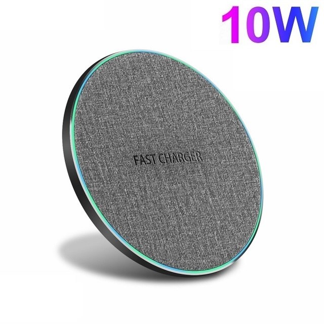 FDGAO 15W Qi Wireless Charger for iPhone 12 11 XS XR X 8 Fast Charging Pad Dock Station For Sasmung S21 S20 S10 S9 Note 10 20: 10W Micro USB