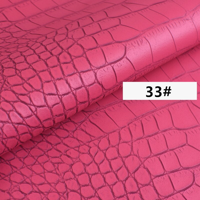 50x138cm 0.8mm Faux PVC leather Fabric Imitation Crocodile Skin Embossed Synthetic PVC Faux Leather for Decoration Sofa Home: NO33