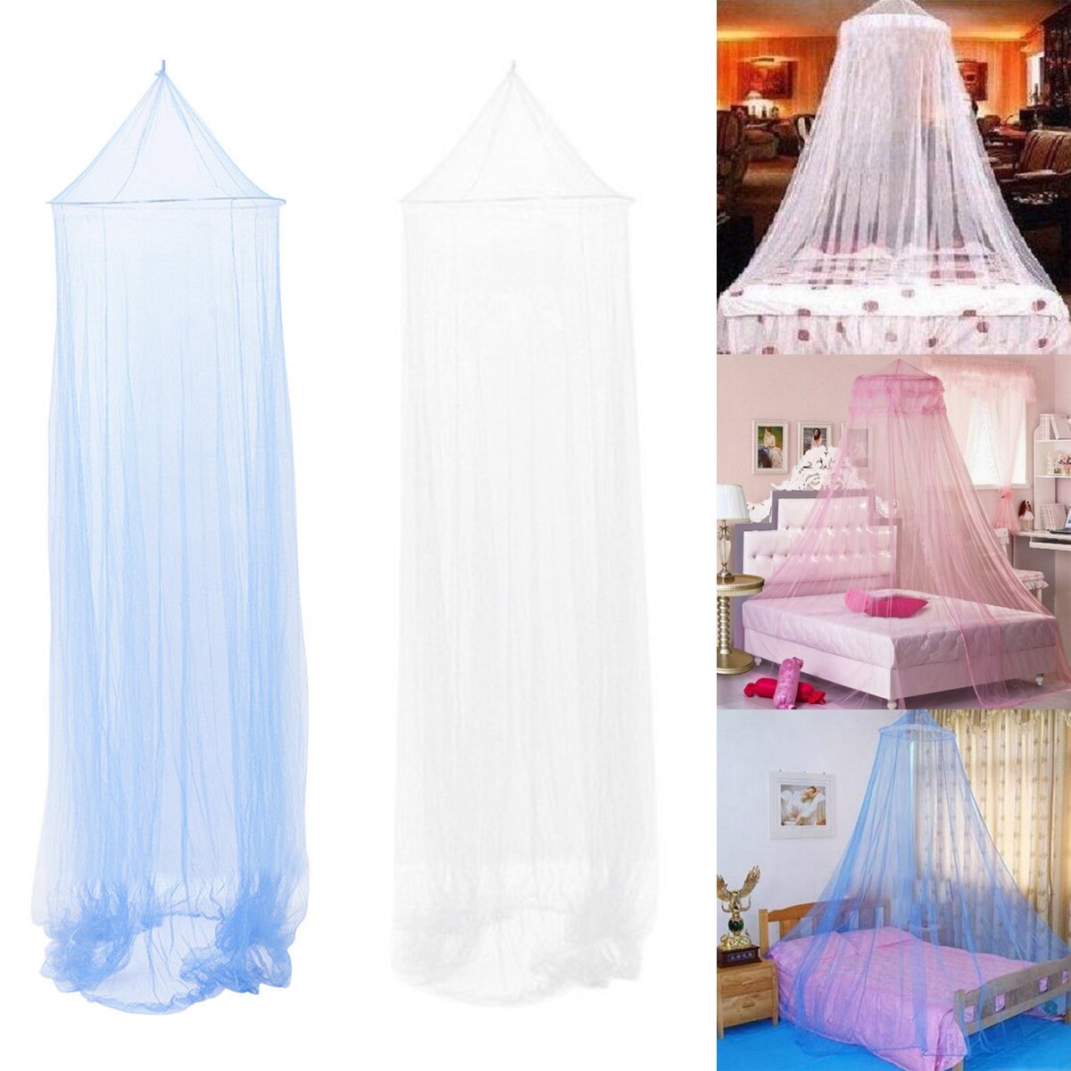 Cute Baby Princess Canopy Crib Netting Dome Bed Mosquito Net for Nursery