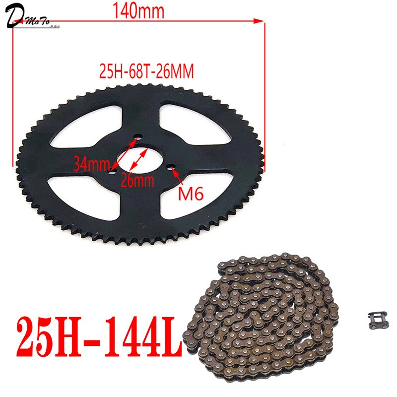 25H 55T 65T 68T 70T 80T 92T Tand 29/54/55mm Tandwiel Voor 47CC 49CC Mini Moto Atv Quad Dirt Pit Pocket Bike: F