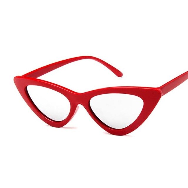 Gafas de sol Retro con ojo de gato para motocicleta, lentes de varios estilos para bicicleta, para exteriores, bicicleta de montaña deportiva, ciclismo: Red Silver