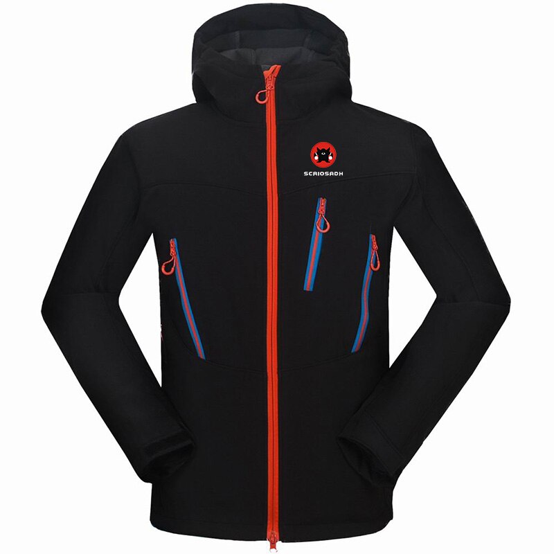 Veste thermique en polaire respirante pour homme, coupe-vent, chaude et douce, pour l'extérieur, la randonnée, l'escalade et le ski,: Black / L
