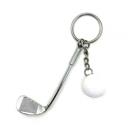 Porte-clés avec pendentif balle de Golf, léger, fendu, pour les amateurs de Sport: WHITE