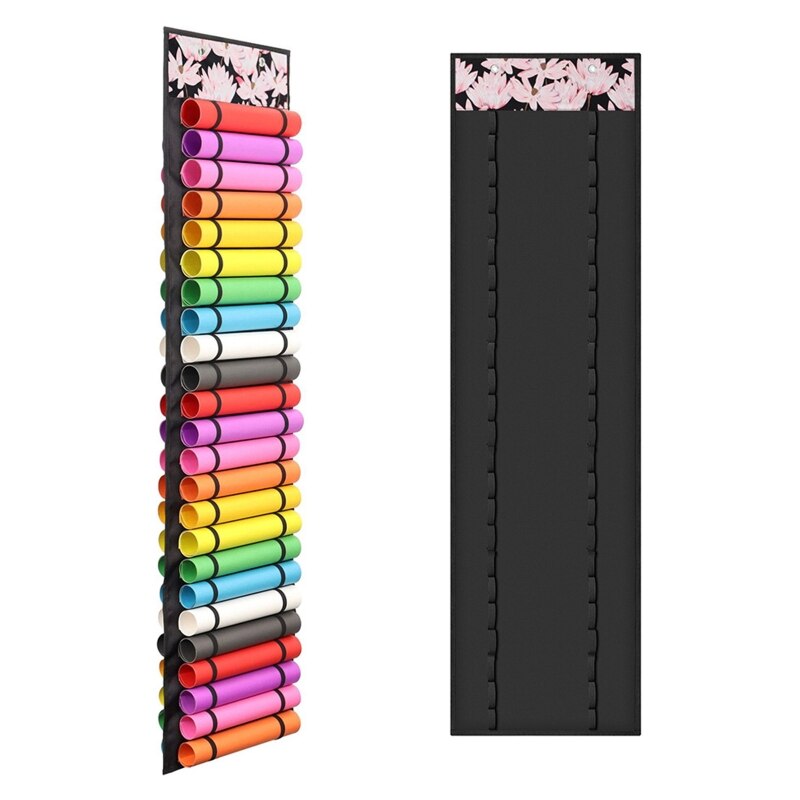 Vinyl Storage Organizer Vinyl Roll Holder Wall Mount/Over The Door Craft Vinyl Storage Rack Hanging 48 Roll Compartments