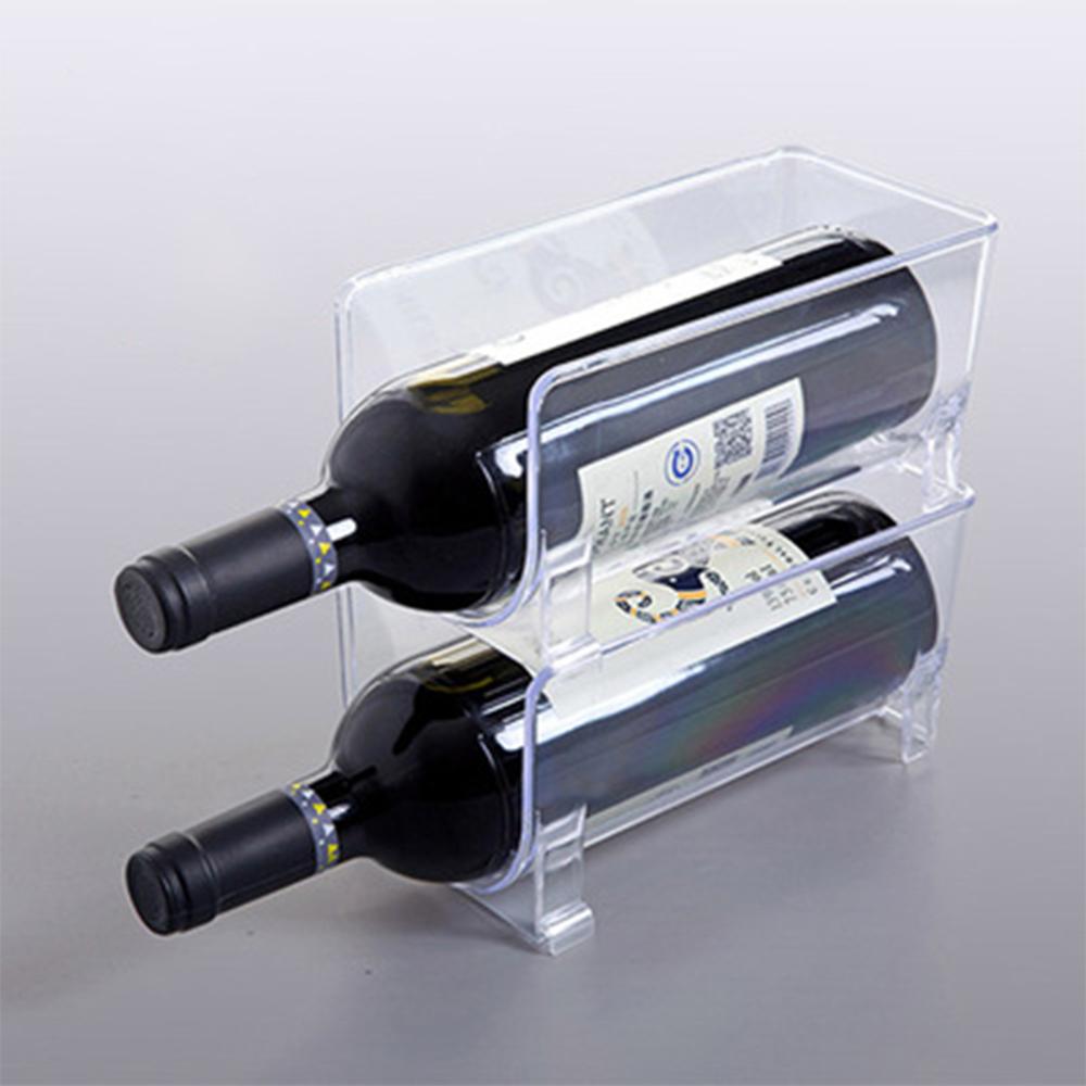 Refrigerator wine rack stand Stackable Anti-slip Wine Storage Organizer wine accessories for the kitchen Countertops Table Top