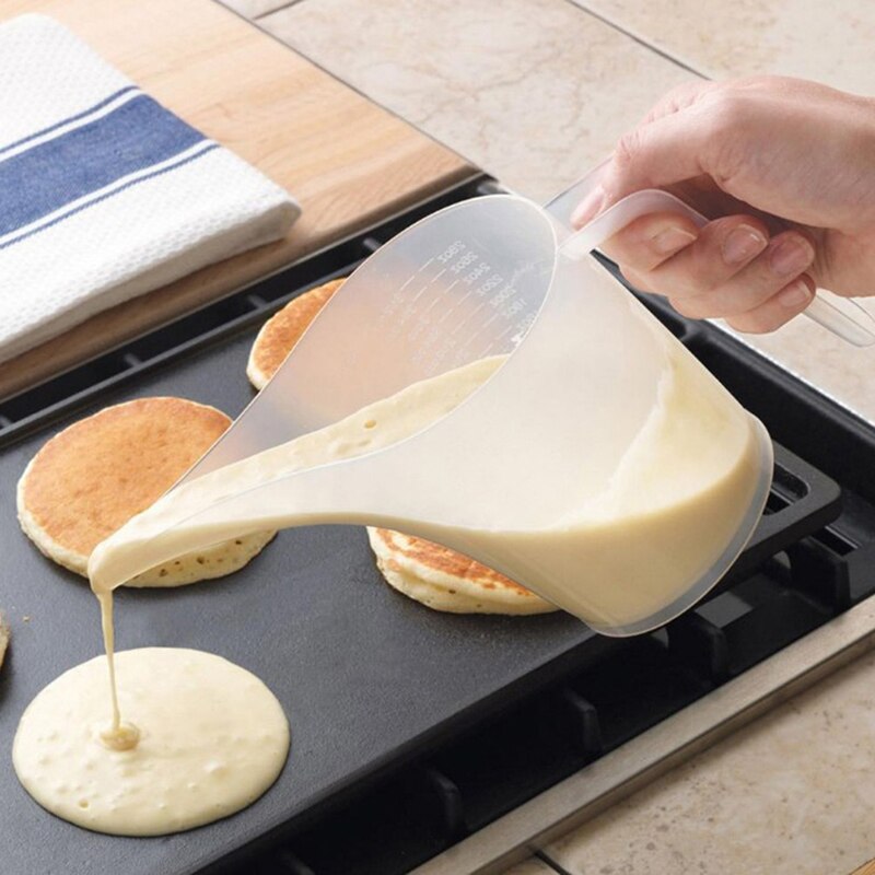 1000ML Plastic Measuring Cup Baking Needle Measuring Cup High Temperature Resistant With Scale Needle Pot Funnel Cup