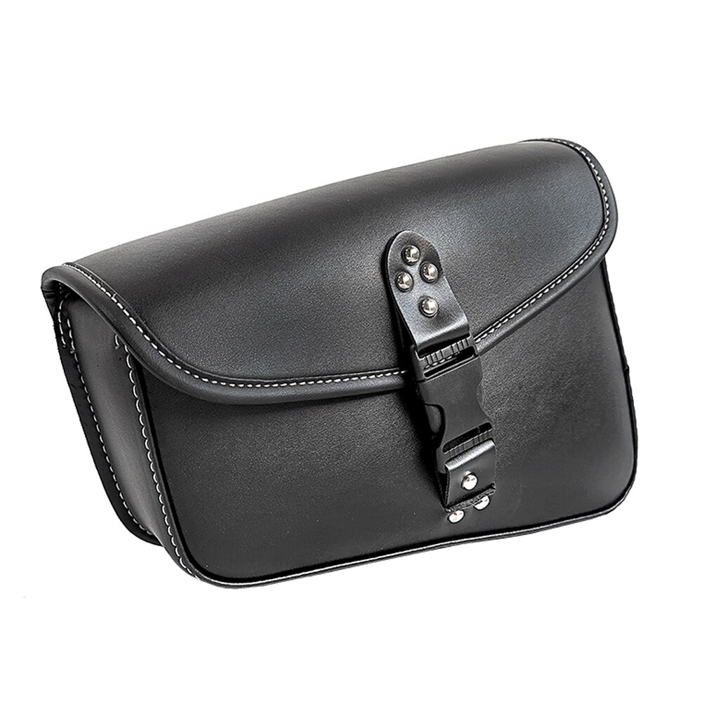 Brown Leather Motorcycle Saddle Bag Side Luggage Tool Bag For Harley Sportster XL 883 XL1200