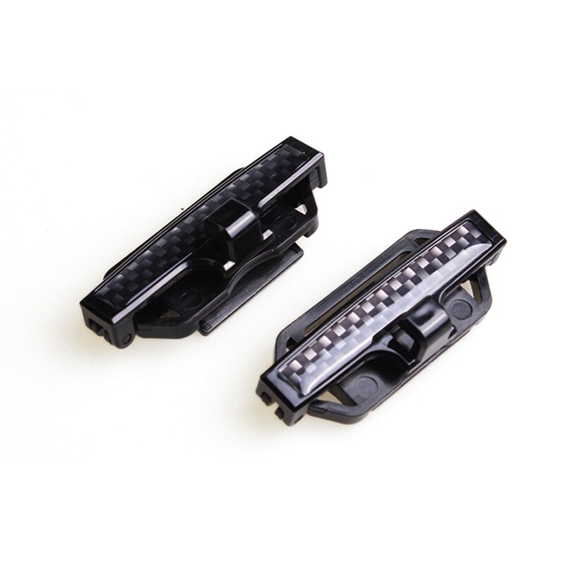 2 stk plastik bil sikkerhedssele stop afstand grænse clips auto universal holder sele stop clips til biltilbehør: Sort
