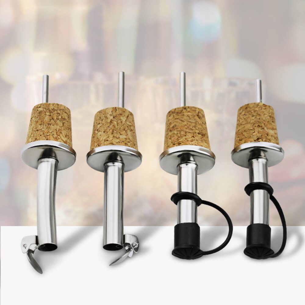 1PCS Wooden Cork Wine Pourer Dispenser Bottle Caps Home Kitchen Bar Accessories