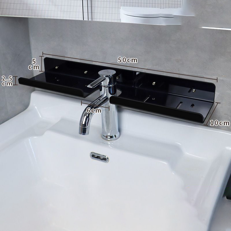 Acrylic Bathroom Shelf Organizer Over The Faucet,Bathroom Sink Shelf Over Faucet,Countertop Organizer Kitchen Above Sink Rack: Ivory