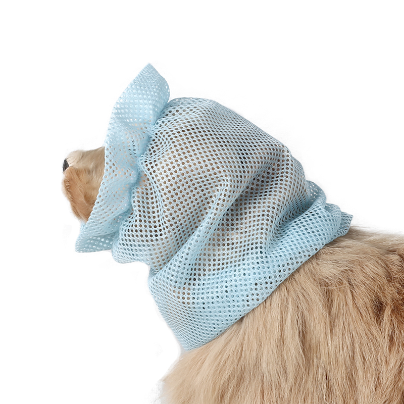 Oorbescherming Hond Oorbeschermers Grooming Puppy Ademend Snel Droog Mesh Doek Hondenhoed Angst Reliëf Accessoires: M / Blauw
