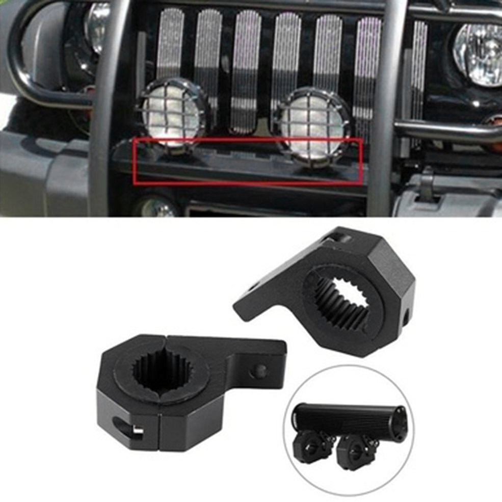 2pcs Bull Bar Mount Bracket Fog Driving Light Spotlight Universal Clamp Bracket 15-30mm for Car Motorcycle Crash Bar Guard
