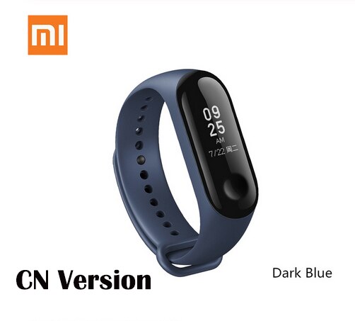 Original Xiao mi mi Band 4 Clever Uhr AMOLED Farbe Bildschirm Herzfrequenz Fitness Sport 50ATM Wasserdichte Clever Armbinde Bluetooth 5,0: dunkel Blau