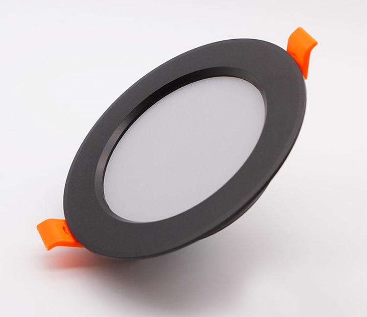 led downlight lamp 7W 9w 12w 230V 220V ceiling recessed downlights smd2835 Round Spot Lamp black Home Indoor Lighting